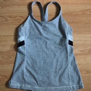 Lululemon tank top with adjustable bra , size 8